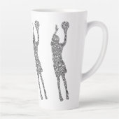 Basketball Word Art, Typografie Milchtasse (Rechts)