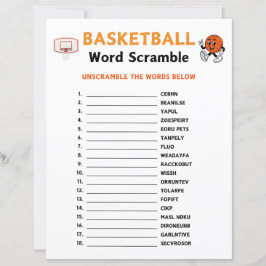 Basketball Word Scramble Game