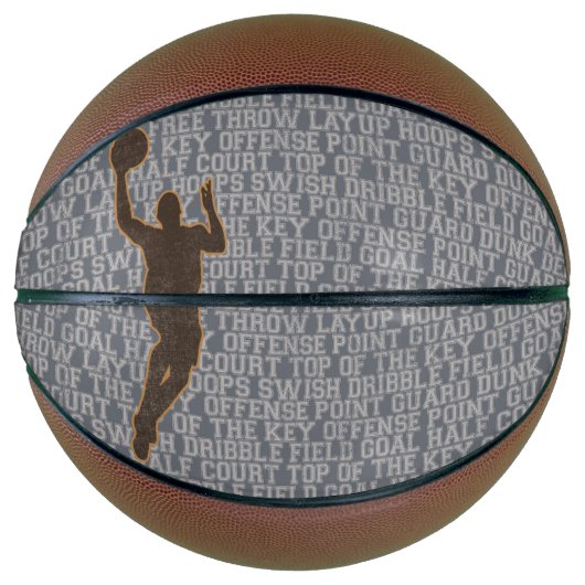 Basketball Words Boy Custom Basketball (Vorderseite)