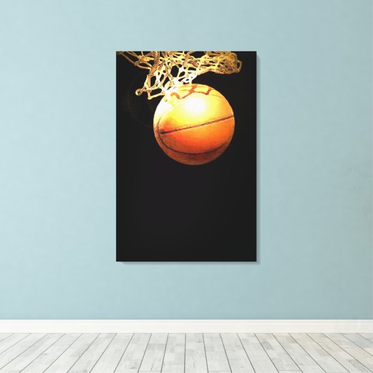 Basketball Wrapped Canvas Leinwanddruck (Insitu (Holzboden))