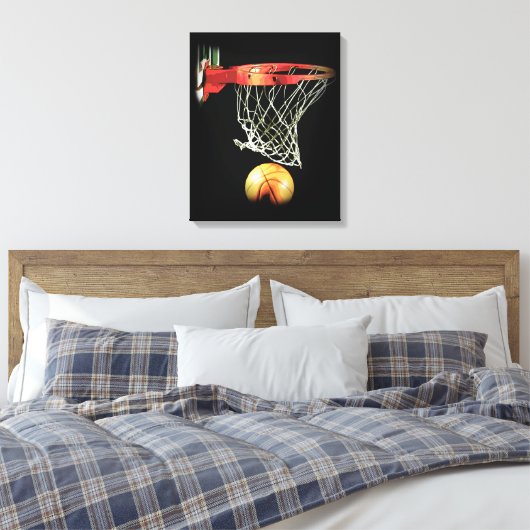 Basketball Wrapped Canvas Leinwanddruck (Insitu (Schlafzimmer))