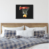Basketball Wrapped Canvas Leinwanddruck (Insitu (Schlafzimmer))