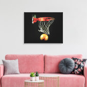 Basketball Wrapped Canvas Leinwanddruck (Insitu (Wohnzimmer))
