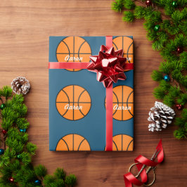 Basketball-Wrapper für personalisierte Sportarten Geschenkpapier