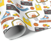 Basketball-Wrapper Geschenkpapier (Rolleneckpunkt)