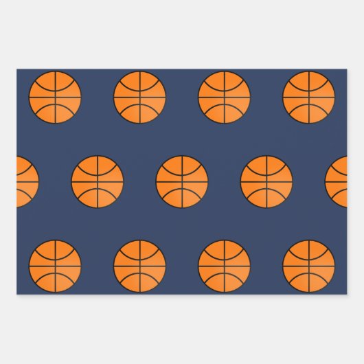 Basketball Wrapping Paper Set Geschenkpapier Set (Vorderseite)