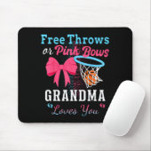 Basketball-Würfe oder rosa Schleifen Oma liebt dic Mousepad (Mit Mouse)