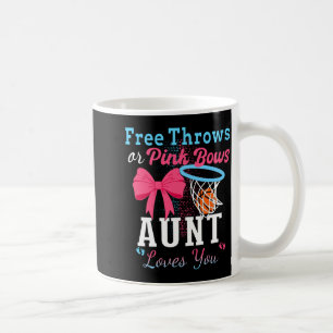 Basketball Würfe oder rosa Schleifen Tante liebt l Kaffeetasse