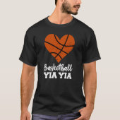 Basketball Yia Yia Basketball Heart Grandma YiaYia T-Shirt (Vorderseite)