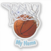 Basketball Your Name Custom Aufkleber (Vorderseite)
