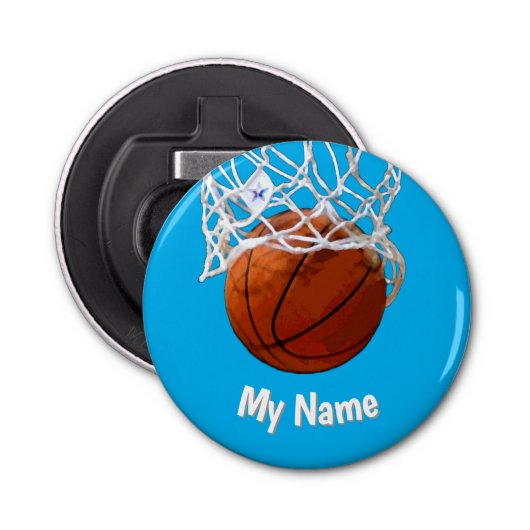 Basketball Your Name Custom Flaschenöffner (Vorderseite)