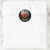 Basketball Your Name Custom Runder Aufkleber (Tasche)