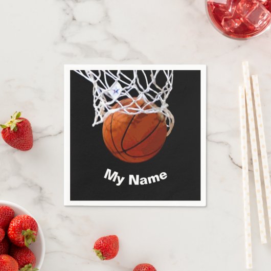 Basketball Your Name Custom Serviette (Beispiel)