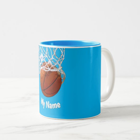 Basketball Your Name Custom Zweifarbige Tasse (VorderseiteRechts)