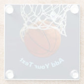 Basketball Your Name Text Message Slogan Custom Glasuntersetzer (Rückseite)