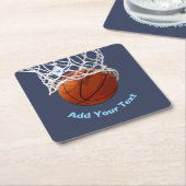 Basketball Your Name Text Message Slogan Custom Rechteckiger Pappuntersetzer (angewinkelt)