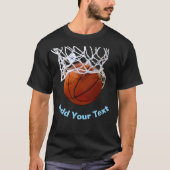 Basketball Your Name Text Message Slogan Custom T-Shirt (Vorderseite)
