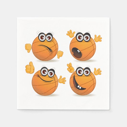 Basketball-Zeichen Papier Napkins Serviette (Vorderseite)
