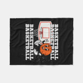 Basketball-Zeichenkette Fleecedecke (Vorderseite (Horizontal))