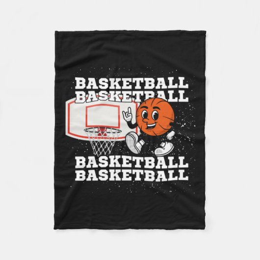 Basketball-Zeichenkette Fleecedecke (Vorderseite)