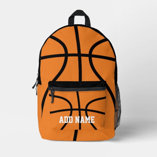 Basketball Zeichnend mit eigenem Sportnamen Bedruckter Rucksack (Vorderseite)