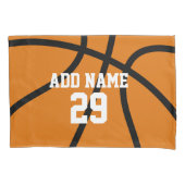 Basketball Zeichnend mit Sportname und -nummer Kissenbezug (Vorderseite)