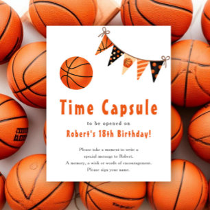 Basketball-Zeitkapsel 1. Geburtstag  Poster