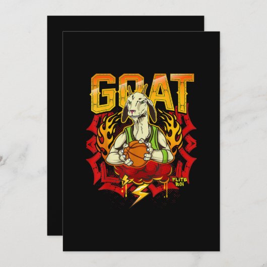 Basketball-Ziegengeschenk Save The Date (Vorne/Hinten)