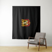 Basketball-Ziegengeschenk Wandteppich (Beispiel)