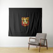 Basketball-Ziegengeschenk Wandteppich (Beispiel (Horizontal))