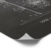 Basketball-Ziel 1961 Patentenkarte Poster (Ecke)