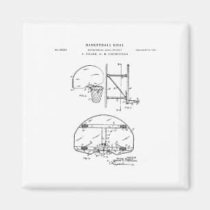 Basketball-Ziel-Patent Zeichnend Blueprint Magnet