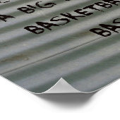 Basketball Zitat Graffiti auf Wellblech 010 Poster (Ecke)