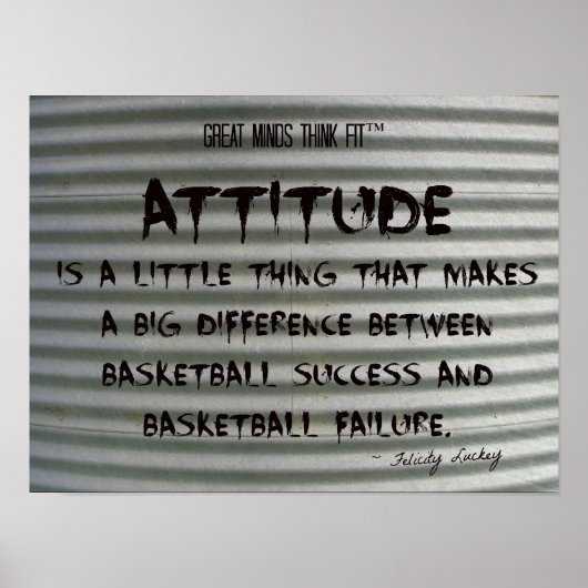 Basketball Zitat Graffiti auf Wellblech 010 Poster (Vorne)