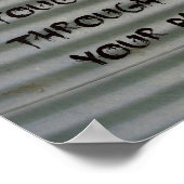 Basketball Zitat Graffiti auf Wellblech 017 Poster (Ecke)