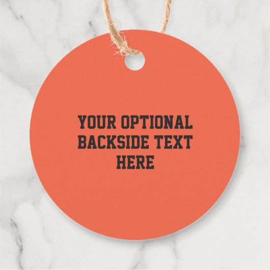 Basketball-Zoll-Text Geschenkanhänger (Rückseite)