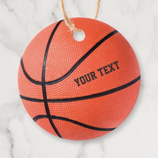 Basketball-Zoll-Text Geschenkanhänger (Vorderseite)