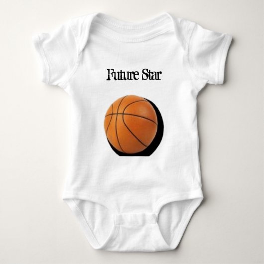 Basketball, zukünftiger Stern Baby Strampler (Vorderseite)