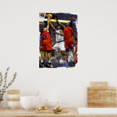 Basketball Zwei gegen eins Poster (Küche)