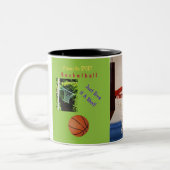 Basketball Zweifarbige Tasse (Links)