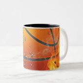 Basketball Zweifarbige Tasse (VorderseiteRechts)