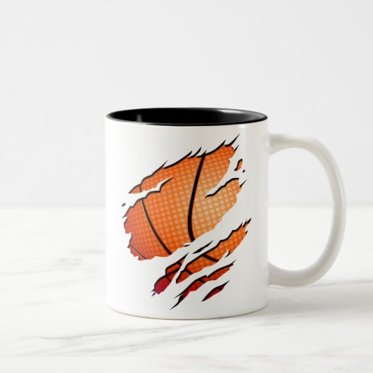 Basketball Zweifarbige Tasse (Rechts)