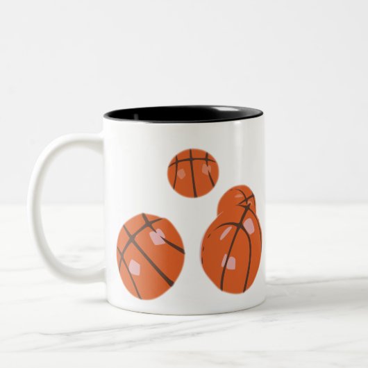 basketball zweifarbige tasse (Links)