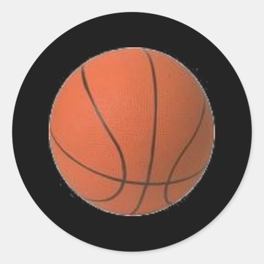 Basketballaufkleber Runder Aufkleber (Vorderseite)