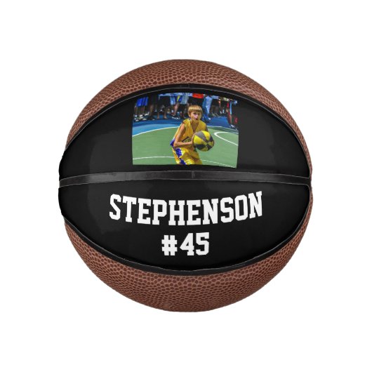Basketballball-Ball mit dem Namen des benutzerdefi Mini Basketball (Vorderseite)