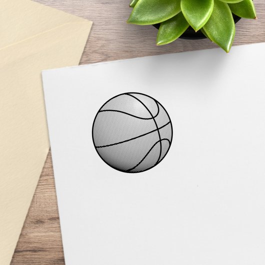 Basketballball Gummistempel