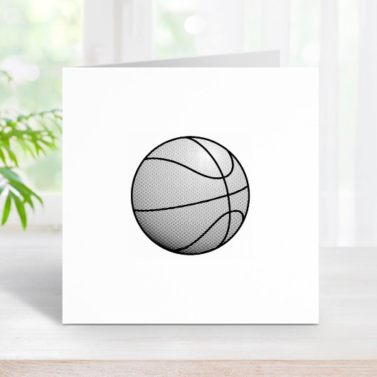 Basketballball Gummistempel