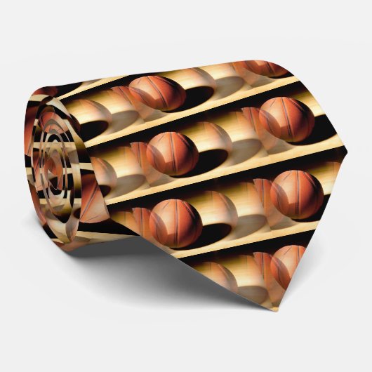 Basketballball Krawatte (Gerollt)