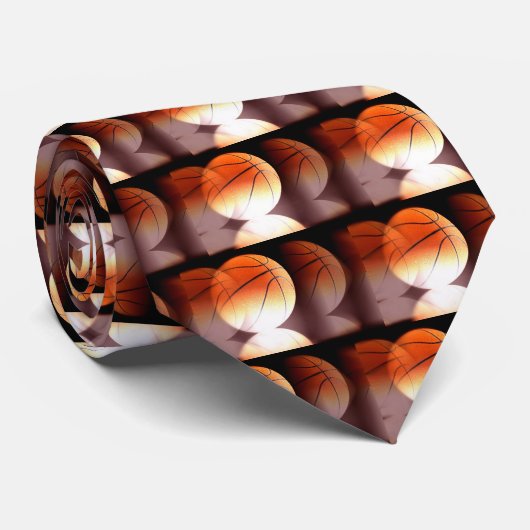 Basketballball Krawatte (Gerollt)