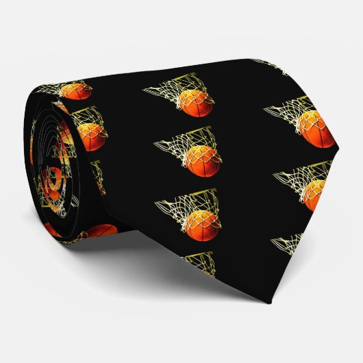 Basketballball Krawatte (Gerollt)